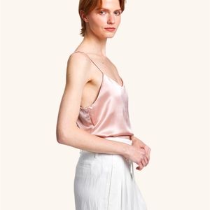 HM Satin Silk Camisole Top In Dusted Pink Size 4 /S